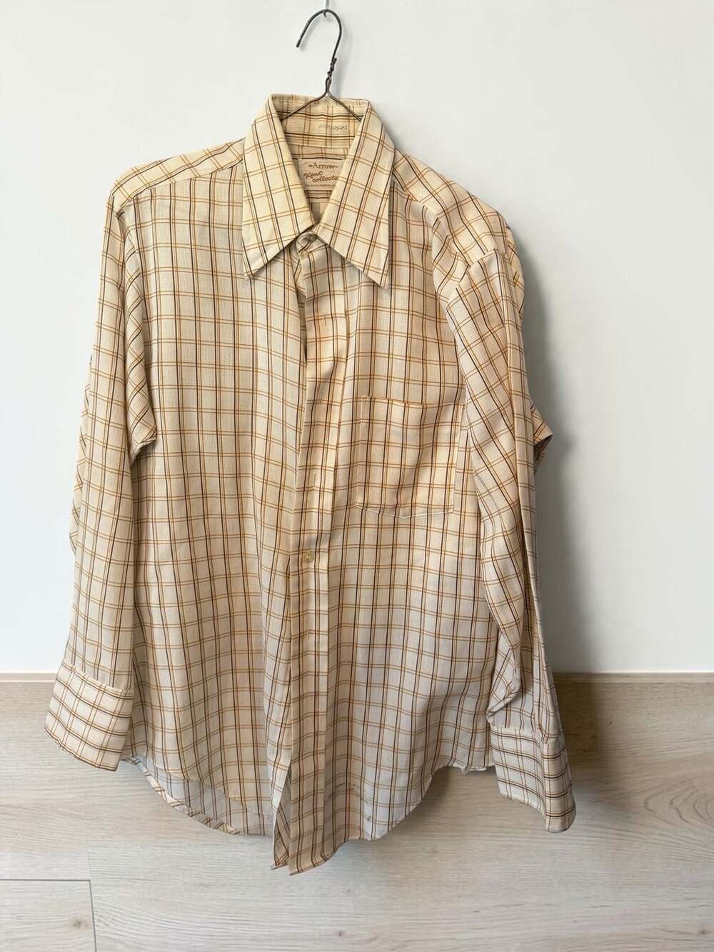 Arrow Kent Collection Vintage Plaid Long Sleeve Shirt